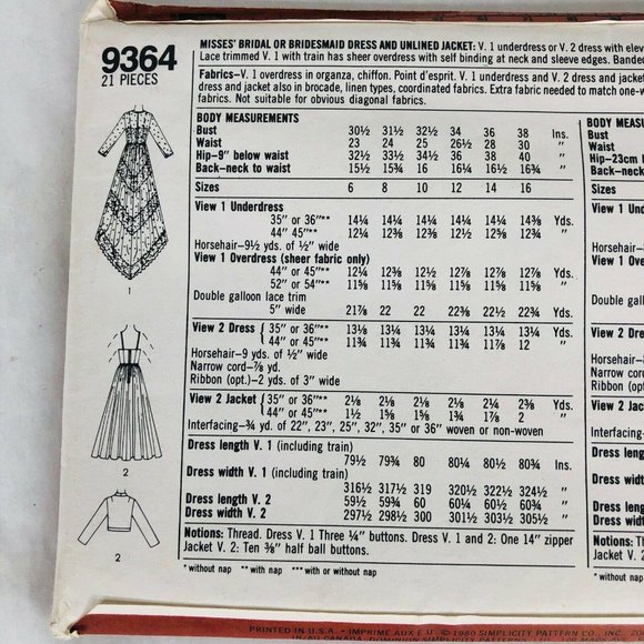 Wedding Bridal Gown Bridesmaid Dress Pattern - Picture 5 of 9